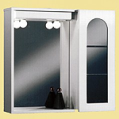 DULAP DIN LEMN ALB 1 USA CU OGLINDA DREAPTA